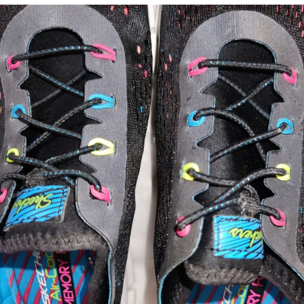 Skechers Flex Fusion Air Cooled Memory Foam Sneaker Women’s Size 9.5 Blk Multi - Picture 3 of 7